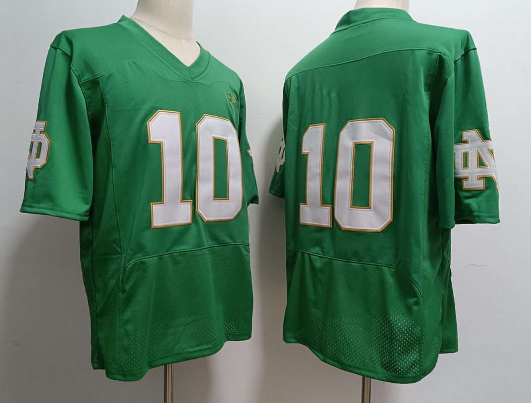 Men Norte Dame Fighting Irish #10 No Name Green Elite 2025 NCAA Jersey->ncaa teams->NCAA Jersey